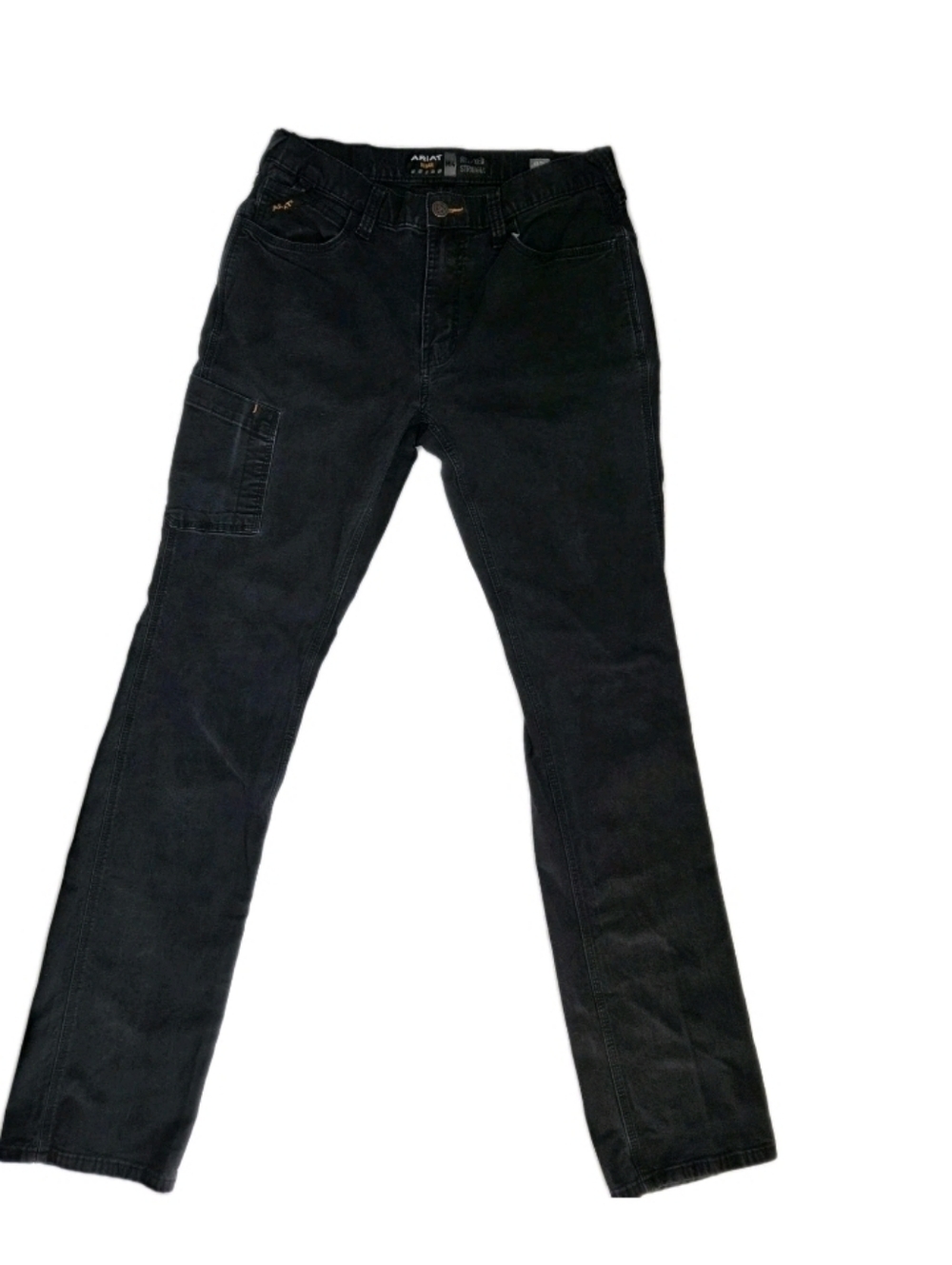 Ariat Mens Rebar M4 Relaxed Straight Fit Pants Size 32/38 Black Workwear Pockets